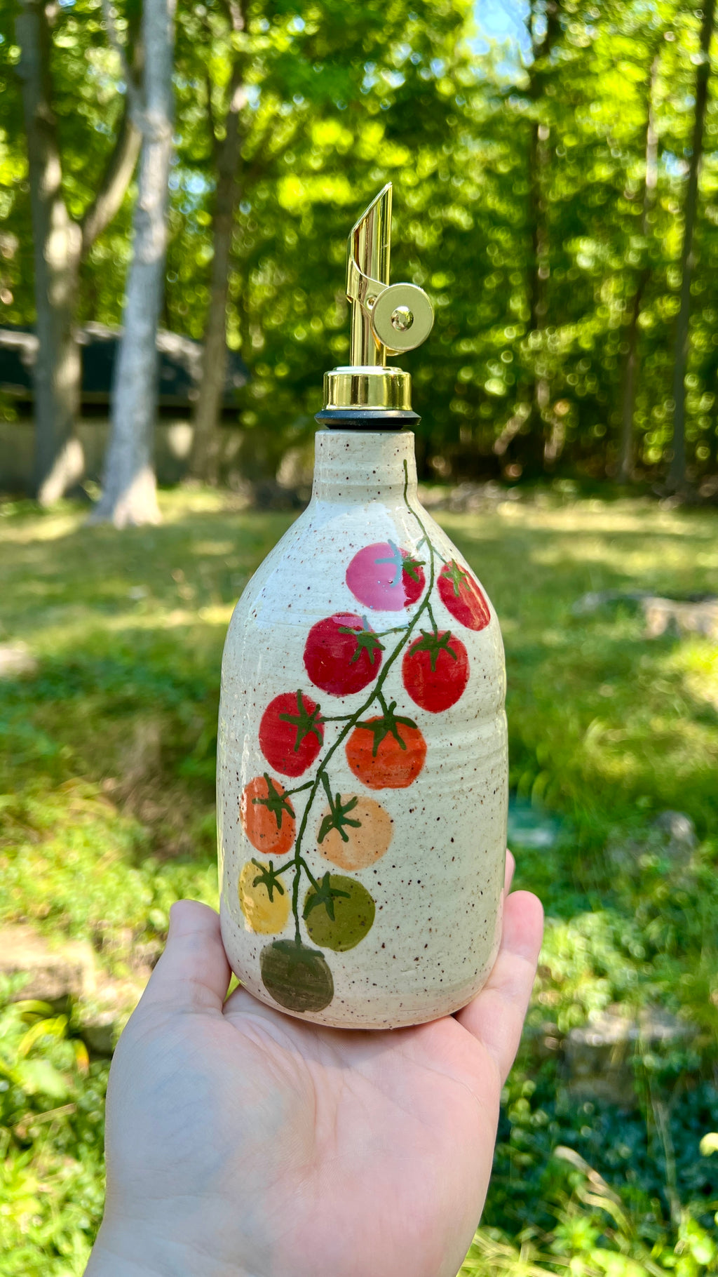 Tomatoes on the Vine Oil Bottle