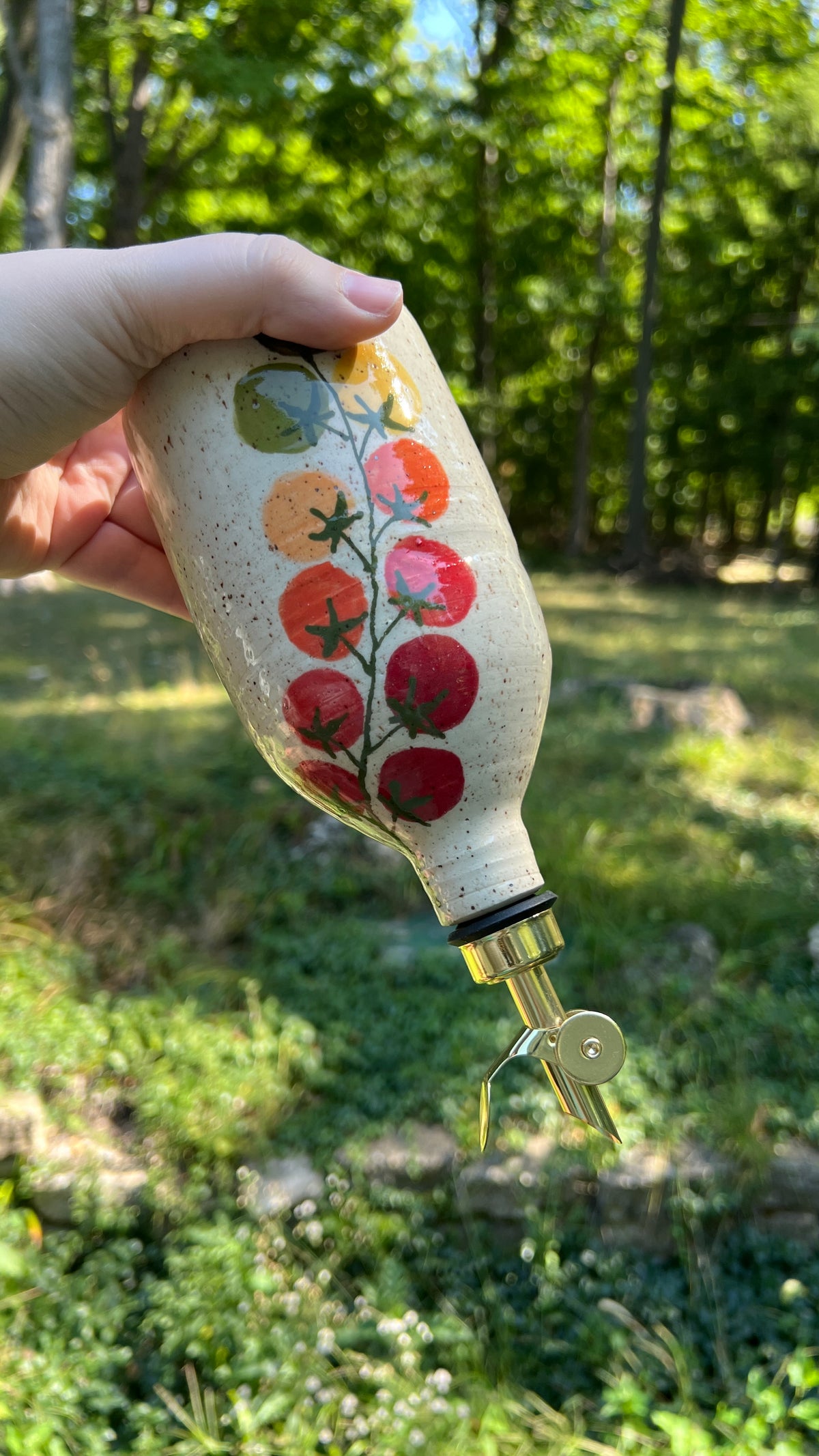 Tomatoes on the Vine Oil Bottle