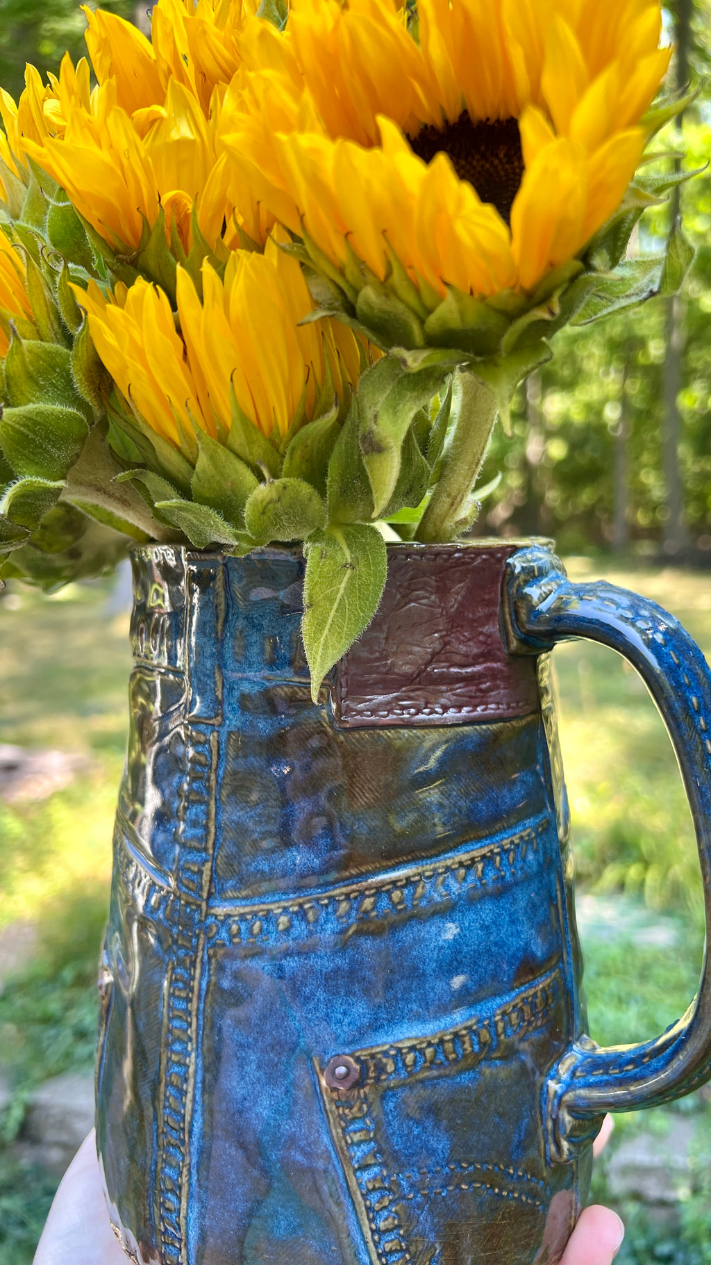 Blue Jean Pitcher