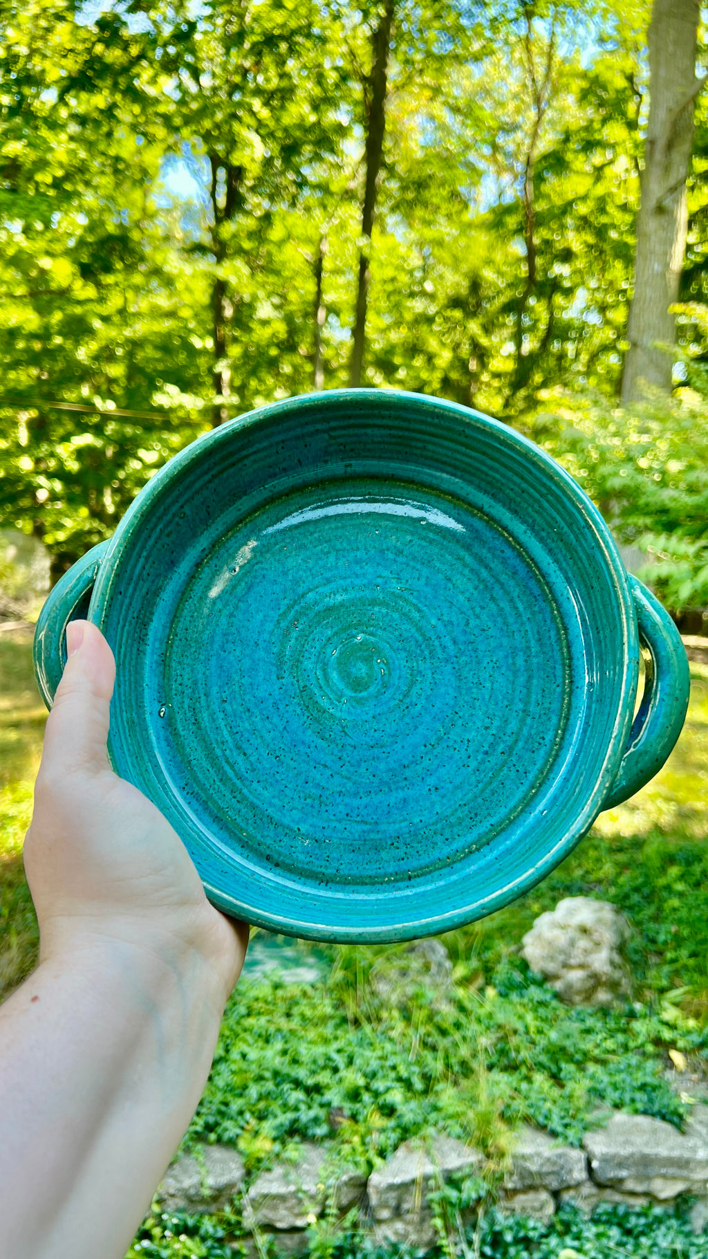 Turquoise Blue Casserole Dish