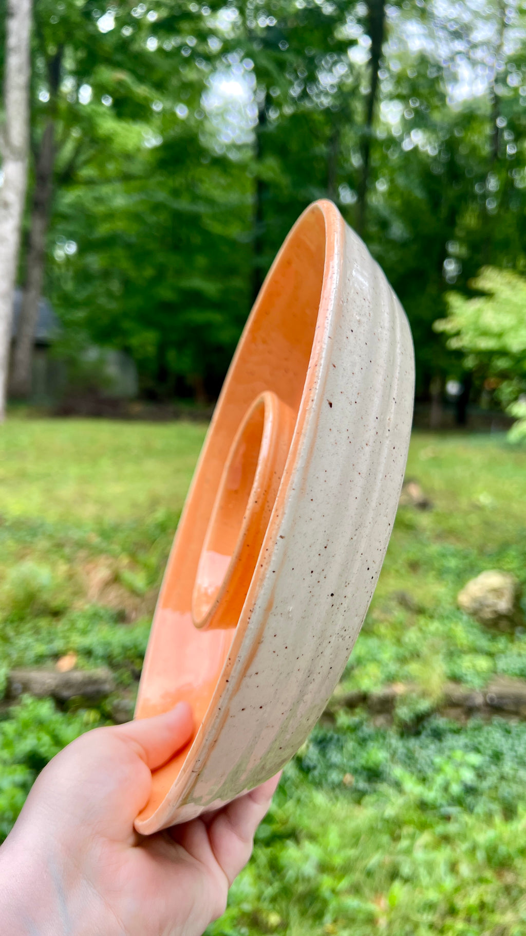 Tangerine Chip and Dip Bowl