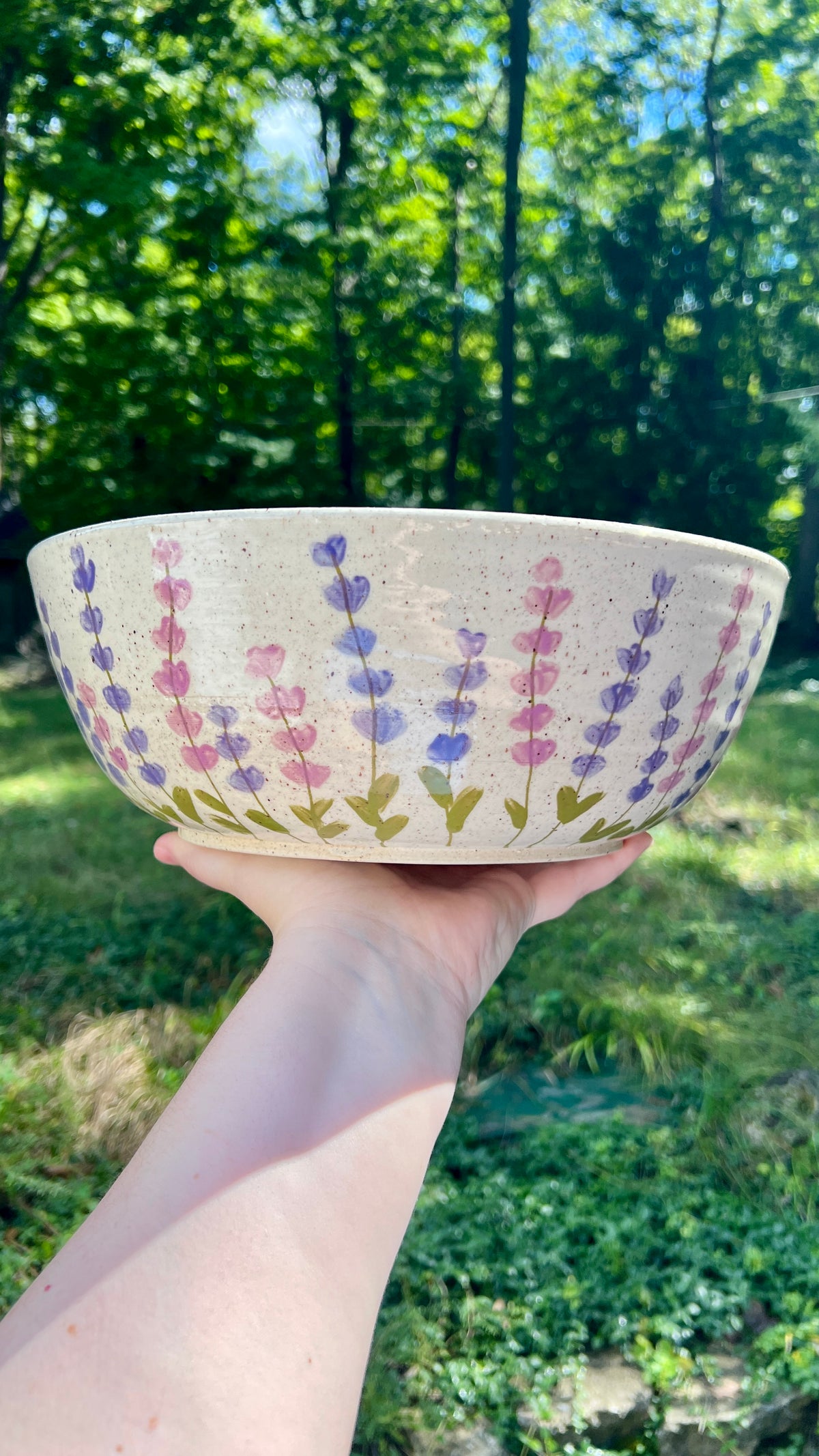 Lavender Field Serving Bowl